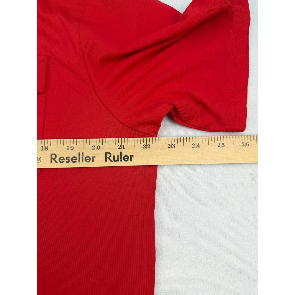 Criquet Mens Performance Polo Shirt Red Pima Cotton Blend L M-PCS73-BLK-RD-L - Picture 6 of 7
